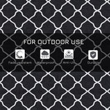 Polypropylene Outdoor Reversible Plastic Straw Rug 274cm Wide With Carry Bag - Velmora