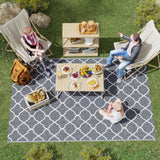Polypropylene Outdoor Reversible Plastic Straw Rug 274cm Wide With Carry Bag - Velmora