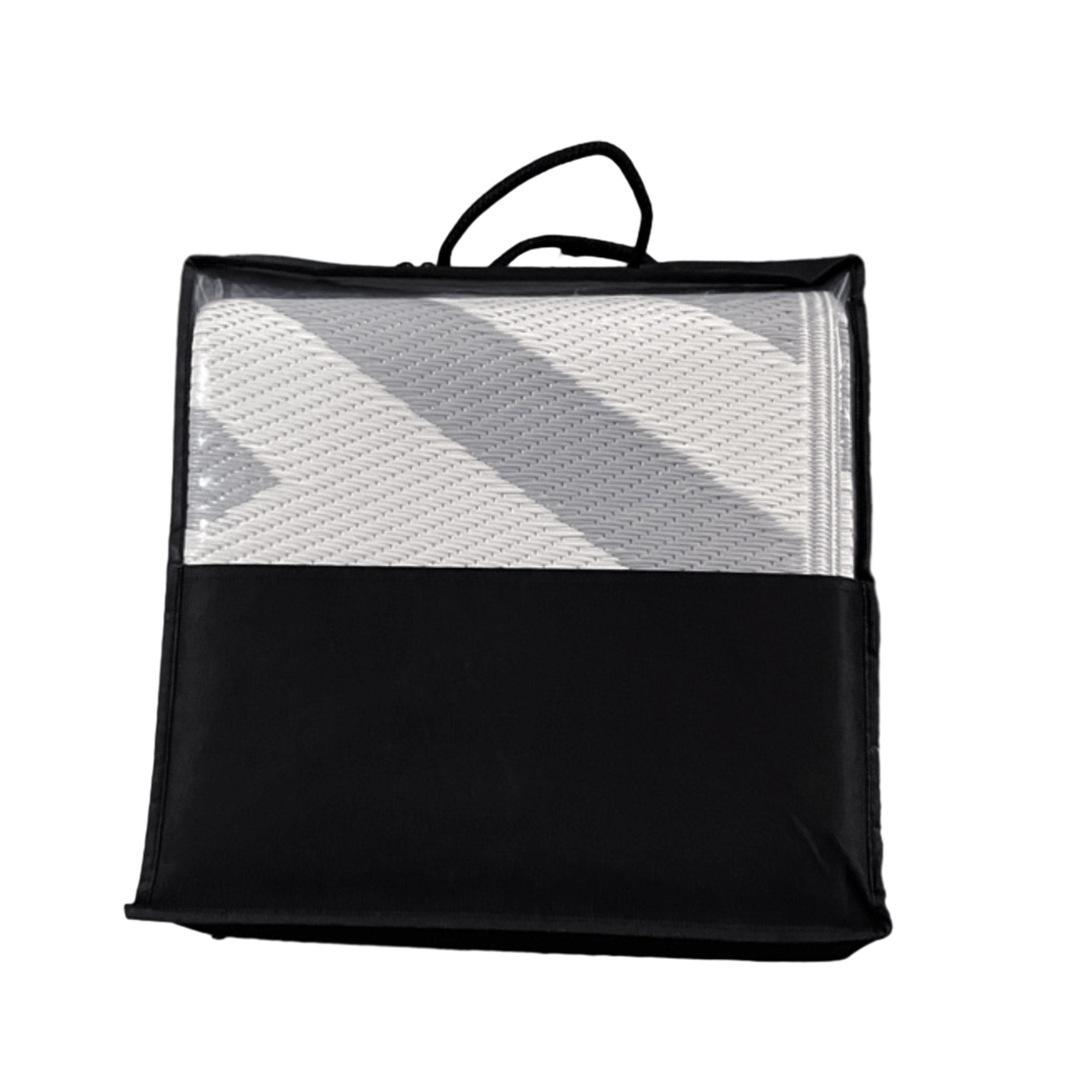 Polypropylene Outdoor Reversible Plastic Straw Rug 274cm Wide With Carry Bag - Velmora