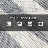 Polypropylene Outdoor Reversible Plastic Straw Rug 274cm Wide With Carry Bag - Velmora