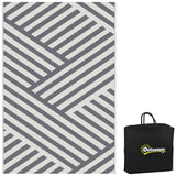 Polypropylene Outdoor Reversible Plastic Straw Rug 274cm Wide With Carry Bag - Velmora