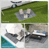 Polypropylene Outdoor Reversible Plastic Straw Rug 274cm Wide With Carry Bag - Velmora