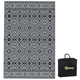 Polypropylene Outdoor Reversible Plastic Straw Rug 274cm Wide With Carry Bag - Velmora