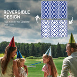 Polypropylene Outdoor Reversible Plastic Straw Rug 274cm Wide With Carry Bag - Velmora