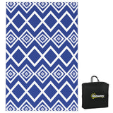 Polypropylene Outdoor Reversible Plastic Straw Rug 274cm Wide With Carry Bag - Velmora