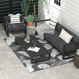 Polypropylene RV Outdoor Reversible Plastic Straw Rug 274cm Wide With Carry Bag - Velmora