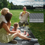 Polypropylene RV Outdoor Reversible Plastic Straw Rug 274cm Wide With Carry Bag - Velmora