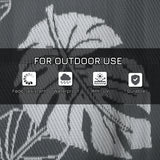 Polypropylene RV Outdoor Reversible Plastic Straw Rug 274cm Wide With Carry Bag - Velmora