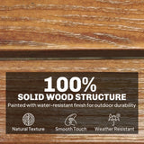 Poplar Wood Garden Loveseat 2 to 3 Seater Bench - Velmora