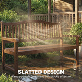 Poplar Wood Garden Loveseat 2 to 3 Seater Bench - Velmora
