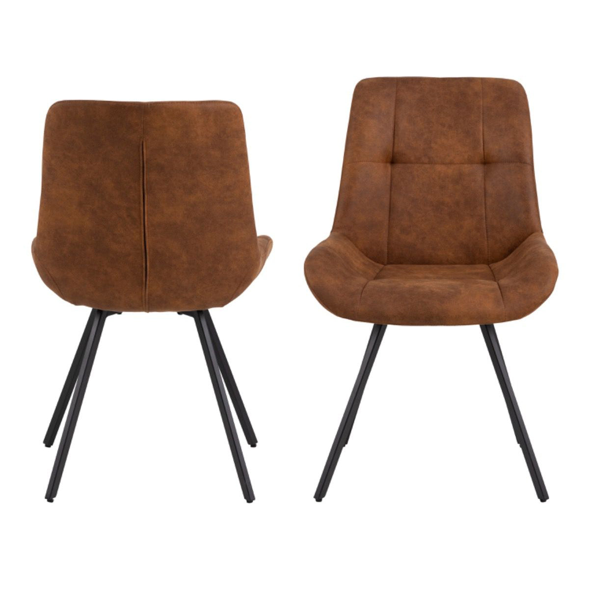 Preston Fabric Dining Chairs in Set Of 2 - Waylor