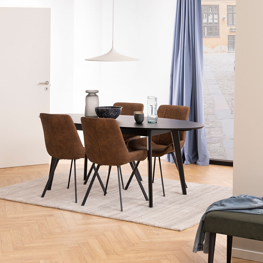 Preston Fabric Dining Chairs in Set Of 2 - Waylor