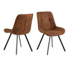 Preston Fabric Dining Chairs in Set Of 2 - Waylor
