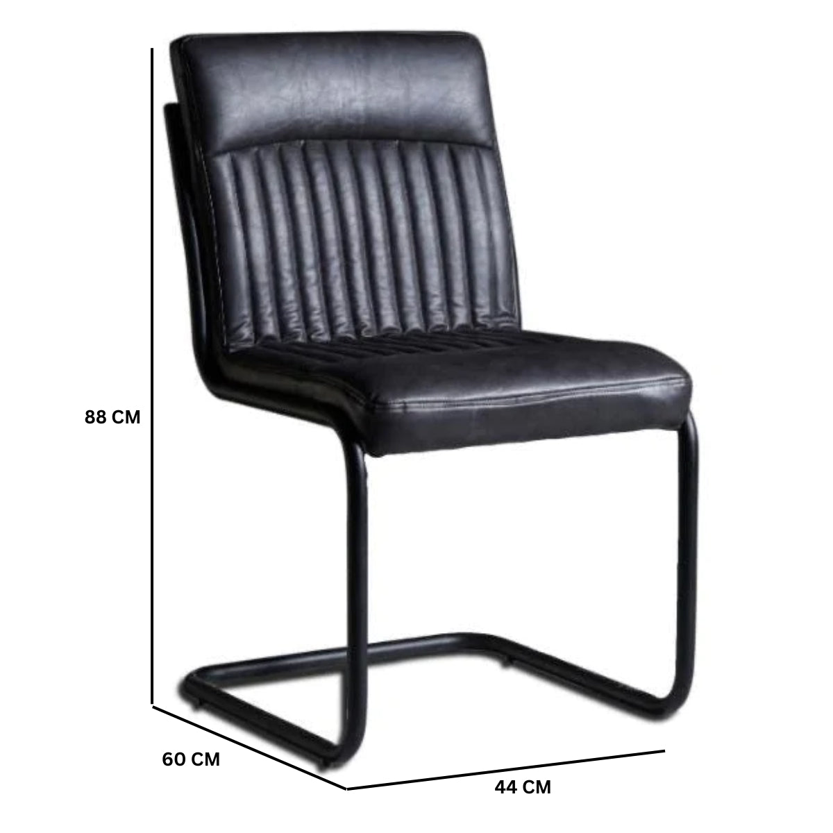 Faux Leather Dining Chairs in Set Of 2 - Inverley Designs