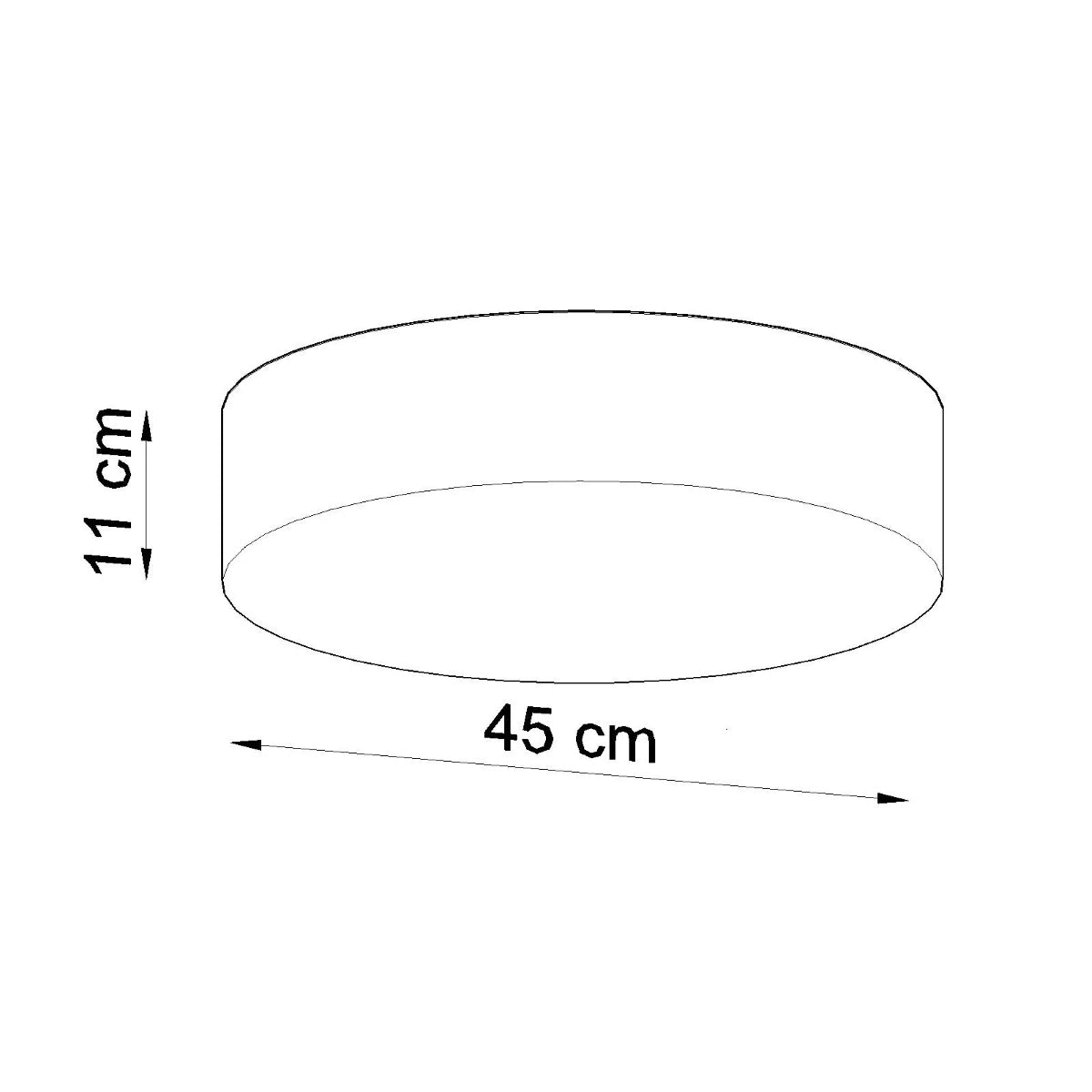 PVC Ceiling Light Round With Arena 45 Lamp - Spanish Orange