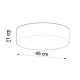 PVC Ceiling Light Round With Arena 45 Lamp - Spanish Orange