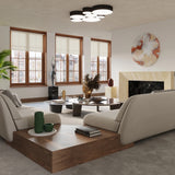PVC Ceiling Light Round With Arena 55 Lamp - Spanish Orange