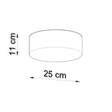 PVC Ceiling Light Round With Arena Lamp - Spanish Orange