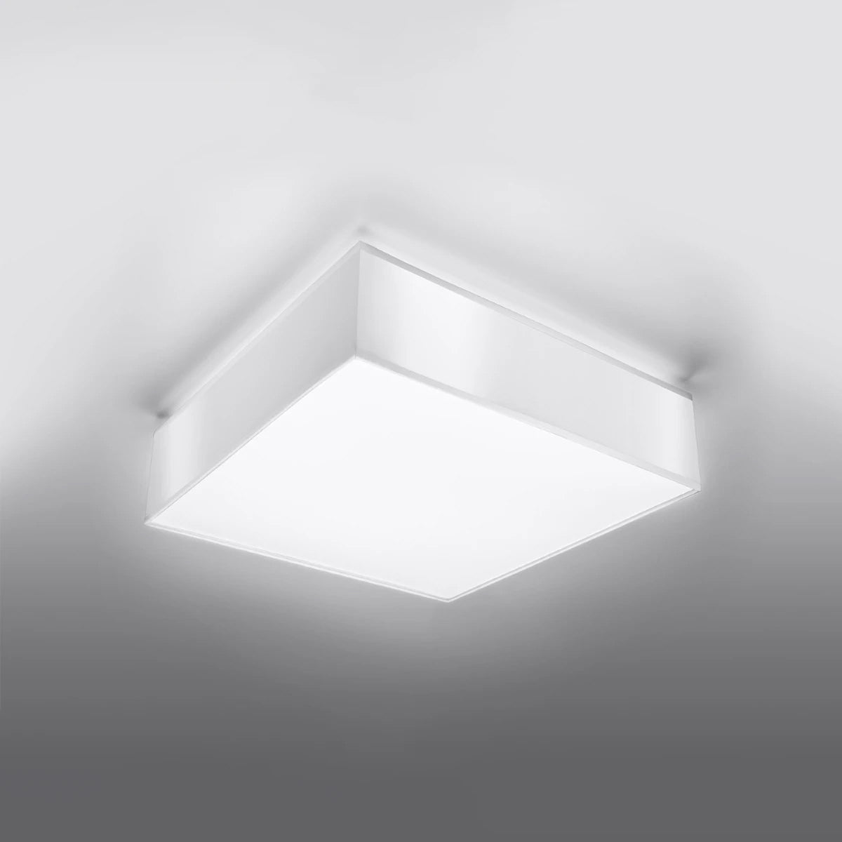 PVC Ceiling Light Square With Horus 45 Lamp - Spanish Orange