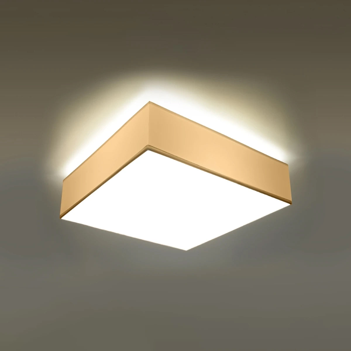 PVC Ceiling Light Square With Horus 45 Lamp - Spanish Orange