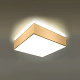 PVC Ceiling Light Square With Horus 45 Lamp - Spanish Orange