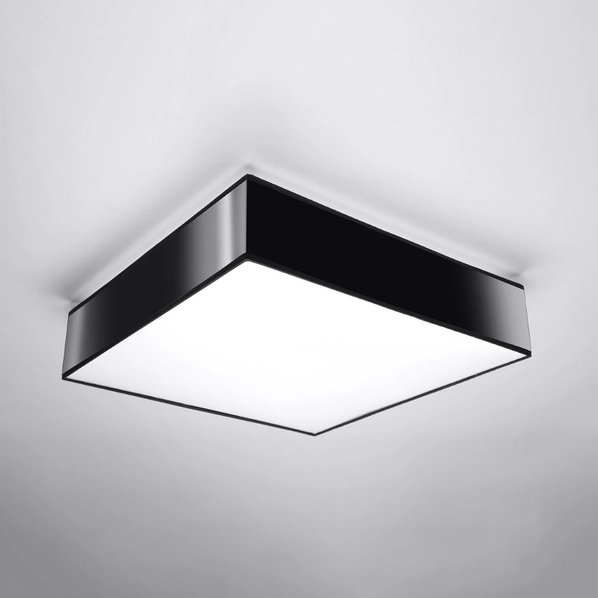 PVC Ceiling Light Square With Horus 55 Lamp - Spanish Orange