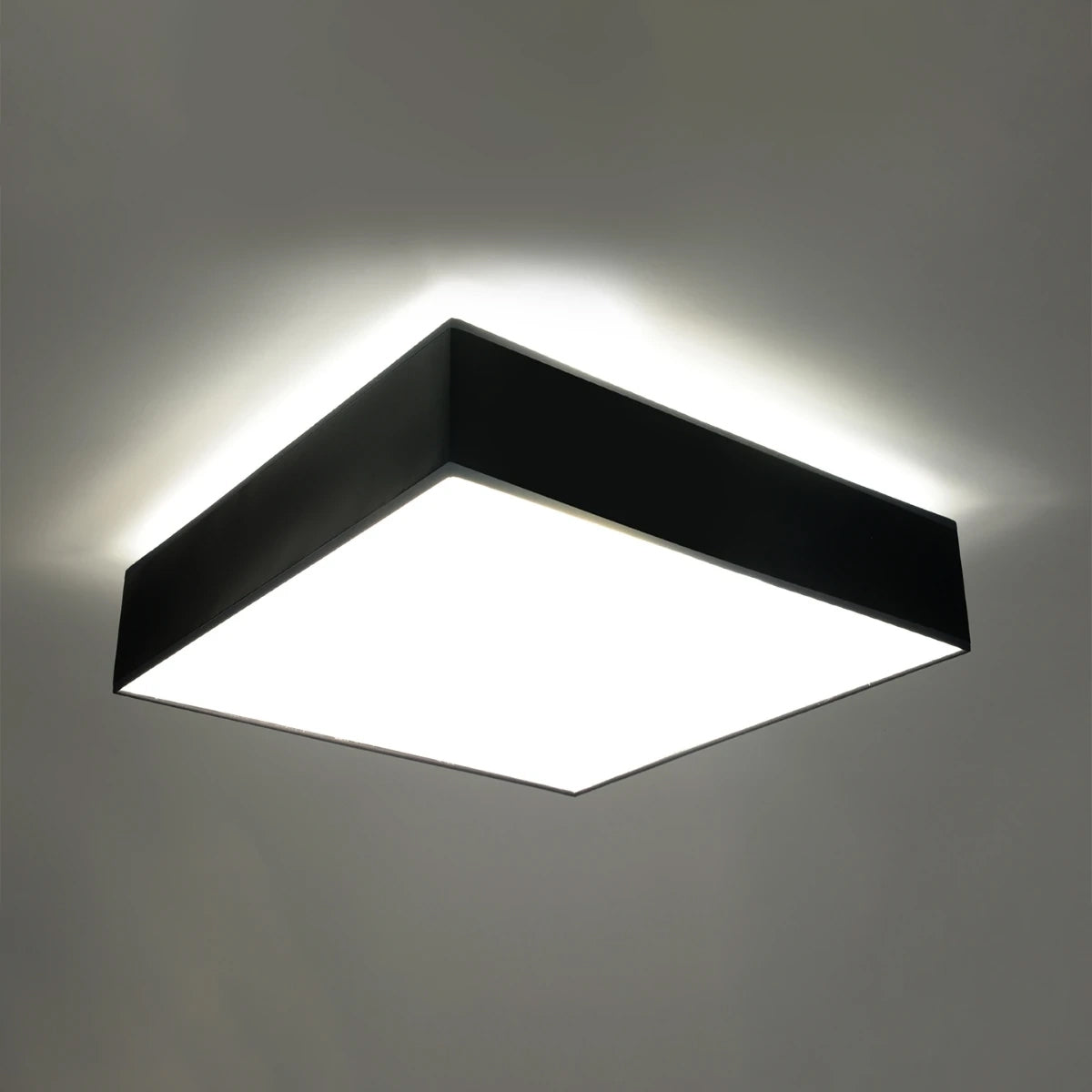 PVC Ceiling Light Square With Horus 55 Lamp - Spanish Orange