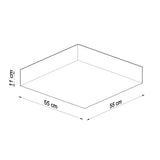 PVC Ceiling Light Square With Horus 55 Lamp - Spanish Orange