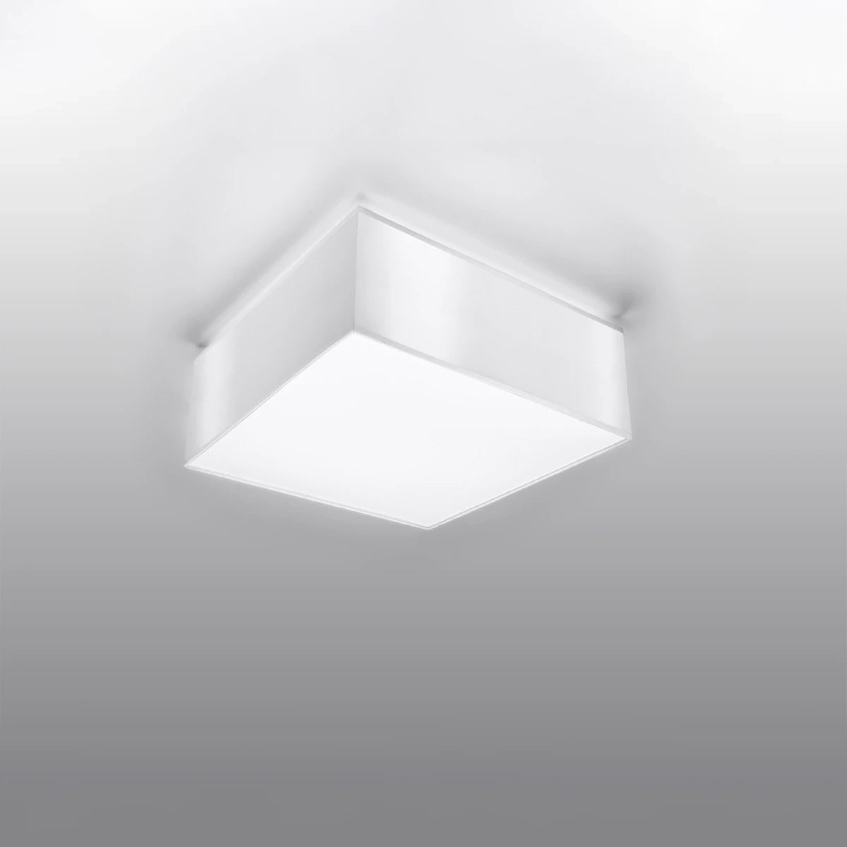 PVC Ceiling Light Square With Horus Lamp - Spanish Orange