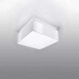 PVC Ceiling Light Square With Horus Lamp - Spanish Orange