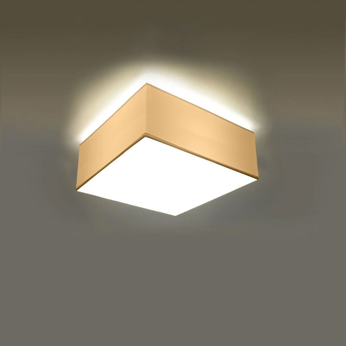PVC Ceiling Light Square With Horus Lamp - Spanish Orange