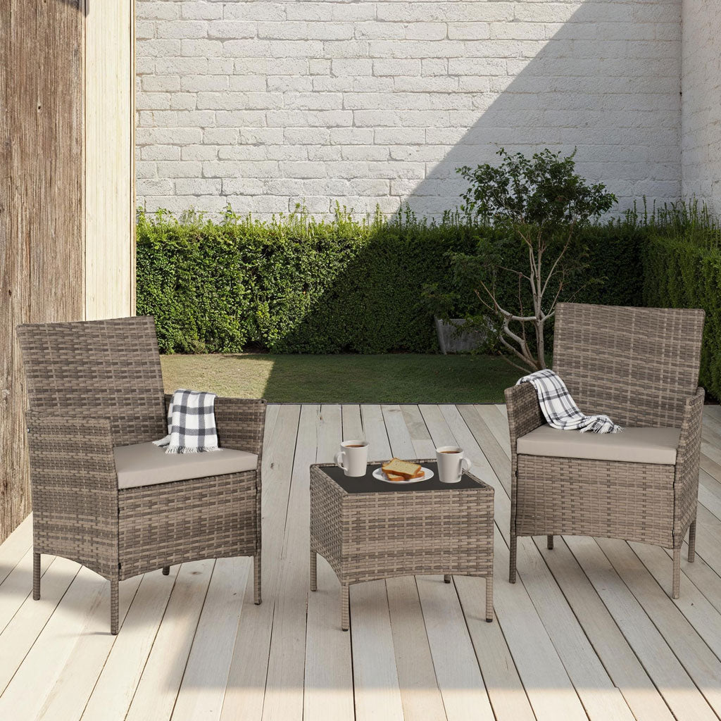 Rattan Garden Set 3 Piece - Willow