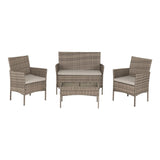 Rattan Garden Set 4 Piece - Willow