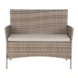 Rattan Garden Set 4 Piece - Willow