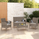 Rattan Garden Set 4 Piece - Willow