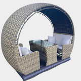 Rattan Weave Garden Seating Set Sliding - Ellington