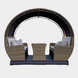 Rattan Weave Garden Seating Set Sliding - Ellington