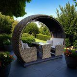Rattan Weave Garden Seating Set Sliding - Ellington