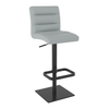Real Leather Bar Stool With Black Base - Dunley