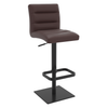Real Leather Bar Stool With Black Base - Dunley
