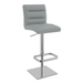 Real Leather Bar Stool With Brushed Chrome Base - Dunley