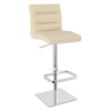 Real Leather Bar Stool With Chrome Base - Dunley
