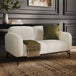 Sherpa Fabric 2 Seater Sofa With Metal Legs - Larsa