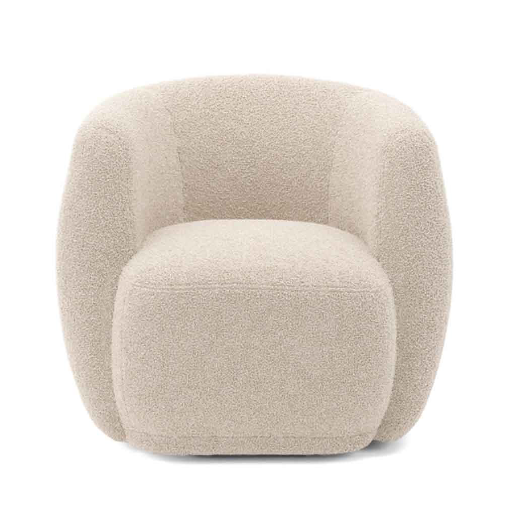 Sherpa Fabric Tub Chair - Clay