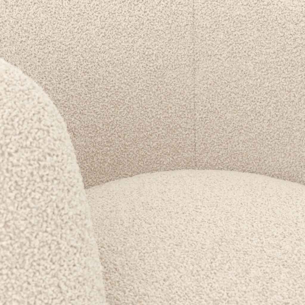 Sherpa Fabric Tub Chair - Clay