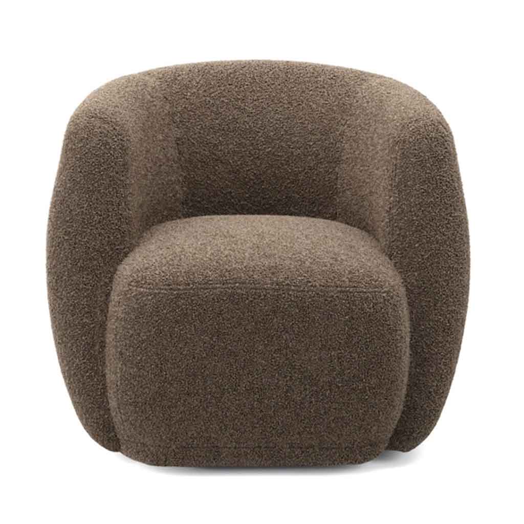 Sherpa Fabric Tub Chair - Clay