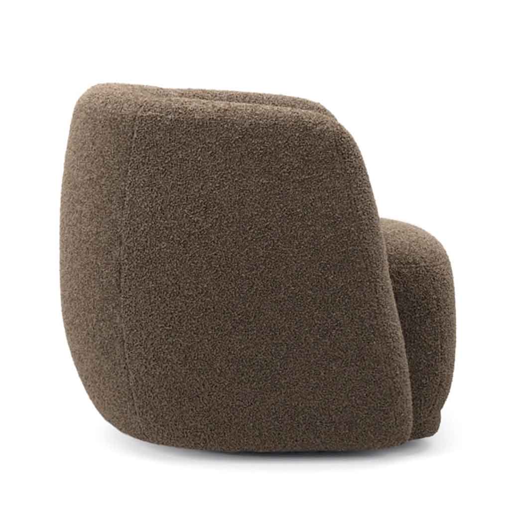 Sherpa Fabric Tub Chair - Clay