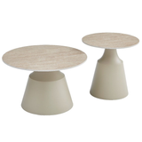 Sintered Stone Coffee And End Table in Round - Luna
