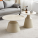 Sintered Stone Coffee And End Table in Round - Luna