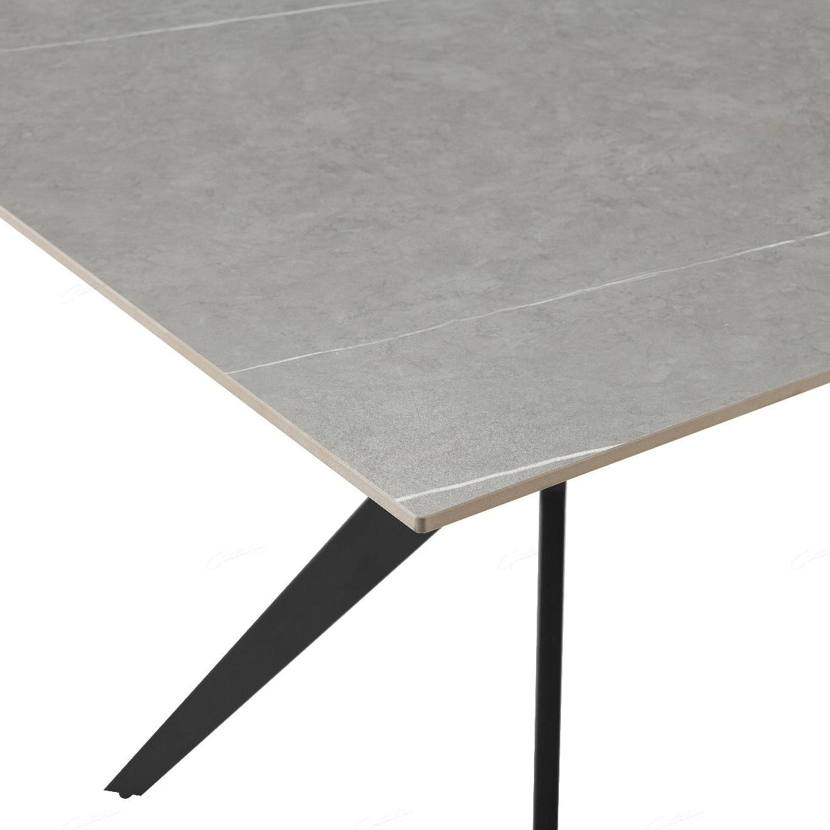 Sintered Stone Dining Table for 4 to 6 People Rectangular - Livia